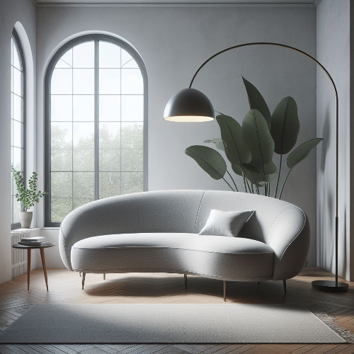 curved sofa