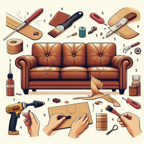 how to repair leather sofa